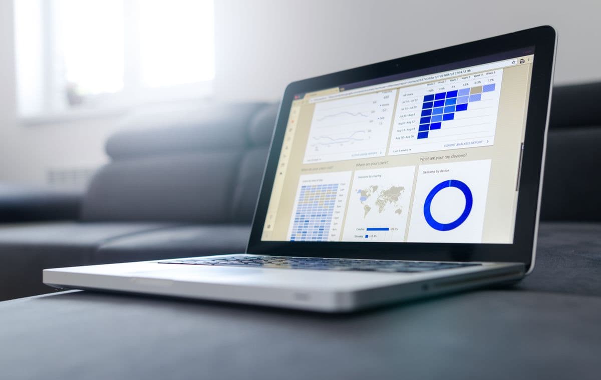 Dashboard of monitoring charts on a large display